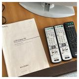 SONY TV | Small Sony flat screen TV with remotes (model KLV-23HR1) - l. 24 x w. 17 in. (23" diagonal