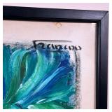 on top right "Francois"; framed behind glass - w. 22 x h. 26 in. (framed) 