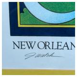 J. Welch" and numbered 285/300; framed and matted behind glass - w. 26 x h. 35 in. (overall)  