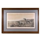 Leon Danchin (1887-1938) | French setters engraving / print copyright by La Gravire Grangrie, Seorga