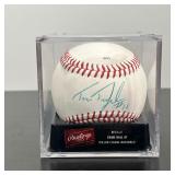 TIM TEUFEL | [SIGNED BASEBALL] Signed #11, official game baseball in a display case 
