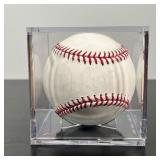 JOSE REYES | [SIGNED BASEBALL] signed by Jose Reyes in a display case 