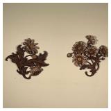 (2pc) FLORAL WALL DECOR | Decorative wall accents Dimensions: l. 14 x w. 14 in 
