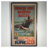 RINGLING BROS AND BARNUM & BAILEY POSTER | Bill Bailey Ringling circus poster, showing two hippos in