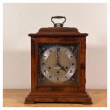 SETH THOMAS MANTEL CLOCK | Made in USA, the dial with Roman numerals, with applied corner decoration