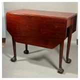 ANTIQUE DROP LEAF TABLE | A beautiful antique frame with straight tapering legs and finely carved Ba