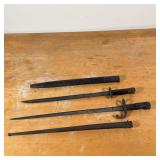 (2PC) ANTIQUE BAYONETS | Including a French bayonet "...St Etienne Juin 1876" (l. 26 in.) and one st