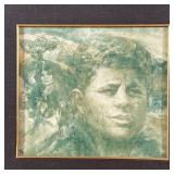 JFK ART PRINT | John F Kennedy art print, framed Dimensions: 17-1/2 x 18-1/2 in. (frame) 