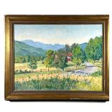 EDITH R. ABBOT (1876-1964) NAWA | valley farmscape; oil on artists board; 18 x 24 in. (Sight) Born i