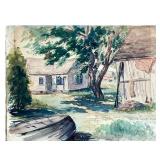 AMERICAN SCHOOL (20TH CENTURY) | watercolor on paper. Signed "M. Wolfe 33" various notes in pencil, 