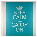 KEEP CALM AND CARRY ON | Canvas print wall art, unframed; w. 16 x h. 20 in 