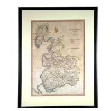 A MAP OF LANCASHIRE FROM THE BEFT AUTHORITIES | Color engraving, engraved by J. Cary; 15 x 21 in., s