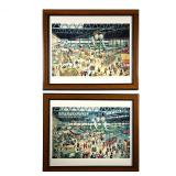 HELEN MCKIE WATERCOLOR PRINTS OF WATERLOO STATION | Oppositely titled “Waterloo Station - Peace” & “
