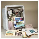 LARGE COLLECTION OF POSTCARDS | Large collection of international postcards and other memorabilia an