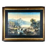 FISHEL, ADLER & SCHWARTZ PRINT | ishel, Adler & Schwartz New York print of a nature landscape scene 