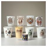 (9PC) CORONATIONWARE & OTHER CUPS | Miscellaneous makers and designs, including Royal Doulton, Caver