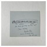 [SIGNATURE] ARNOLD BAX | Arnold Bax. Three-measure autograph musical quote signed February 15, 1924,