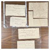 ENGLISH PARCHMENT NOTES | Early 19th Century, letter fragments and receipts, one from W. W. & T. L. 