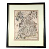 A NEW MAP OF LANCASHIRE | Detailed Map of Lancashire England: by Tho. Kitchin Geog., engraver to H.R