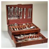 PARTIAL NAKEN’S SILVERWARE CHEST | Assortment of Nakens silverware including serving utensils. - l. 