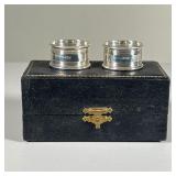 (2PC) PAIR ENGLISH STERLING NAPKIN RINGS | Together appx. 1.5 oz, in a lovely presentation box! 