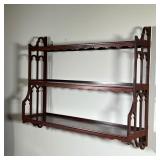 OPEN WALL SHELF | Wooden curio display shelf - l. 32 x w. 8.75 x h. 26 in 