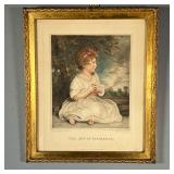 SIR JOSHUA REYNOLDS (1732-1792) | 18th century English print, titled “The Age of Innocence” depictin