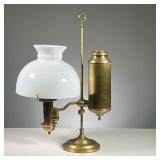 ORIGINAL BRASS STUDENT LAMP | GERMAN STUDENT LAMP CO., adjustable height lamp marked "IMPERIAL" with