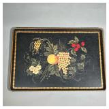 DOROTHY HALE TOLE TRAY | Lovey tole tray decorated with various fruits, signed Dorothy Hale.