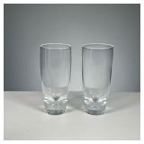 (2PC) PAIR STEUBEN DRINKING GLASSES | Steuben drinking glasses, signed on the bottom.