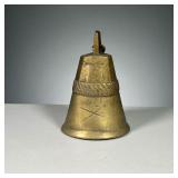 HANDMADE BRASS COWBELL | Dimensions: h. 7 inEARLY BRASS TELESCOPE | Engraved "William Ashmore, Day o