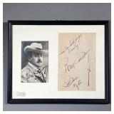 [AUTOGRAPH] RUDOLF BERGER | Signed photograph framed together with a signed parchment, Berlin frame.