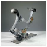 GIACOBAZZ WINE POURER | French wrought iron wine holder & pourer from Giacobazz Leme Freres.