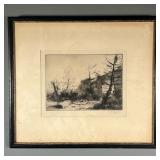 ALPHONSE LEGROS (1837-1911) PROOF | Ruine Romaine artist