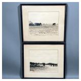 (2PC) SILVER PHOTOGRAPHS OF ELEPHANTS | Pair of silver gelatin prints shot in Kenya in 1960, each si