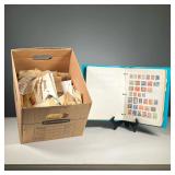 LARGE STAMP COLLECTION | Includes an organized stamp binder with American and international stamps, 