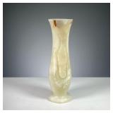 ALABASTER VASE | Veining light green bud vase, c. 1940s.