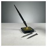 (3PC) FOUNTAIN PENS | Includes: 1 Waterman’s fountain pen with desk holder and 2 small metal pens.