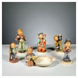 (6PC) HUMMEL & OTHER FIGURINES | Includes: 4 Hummel figures marked "W. Germany," including "Joyful" 
