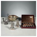 GROUP STERLING & 800 SILVER | Including a set of 6 Kunstzaal 800 silver spoons in original box, a pa