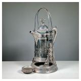 SILVER PLATED PITCHER & POURER | 19th Century Silver Plated Pitcher from Webster & Bro. NY, intricat