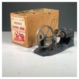 MESCO ELECTRIC ENGINE | Mesco electric engine in original box, patent 1910. Dimensions: l. 6.5 x h. 