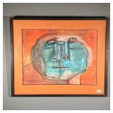 GERMAN EXPRESSIONISM (20TH CENTURY) | Watercolor, pencil, and mixed media portrait, signed "Fichtl" 