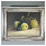 SUE ALICE MORGAN CHICKERING (19TH CENTURY) | still life with grapes & apples oil on canvas w. 14 x h