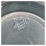 including 5 Dark green saucers, 4 small dark green plates, 8 large dark green dinner plates, and 2 y