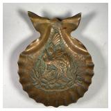 COPPER VIDA POCHE | Copper catch all dish with tropical flamingo relief. Includes hook on the back a