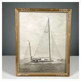 NORMAN E. FORTIER (1919-2010) | Sailboat silver gelatin print With stamps and markings on verso In a