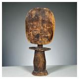 CARVED WOOD TOTEM | Hand carved wooden totem figurine.