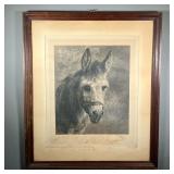 ROSA BOHNEUR (1822-1899) | Donkey Engraving. Dated and signed in the plate, with blind stamp lower l