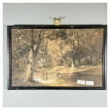 A.D. ABBATT 1880 WATERCOLOR PAINTING | 9th century watercolor painting by Cape Cod artist A.D. Abbat